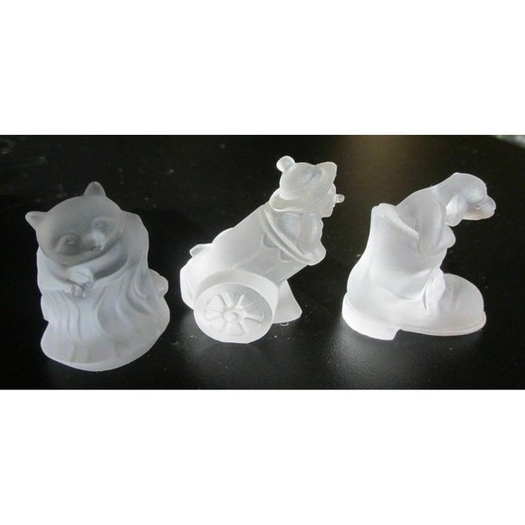 3x Swarovski cool Figurines - Dog in Boot, Cat , Clown